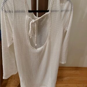 La Vie En Rose White Knit Cover-Up